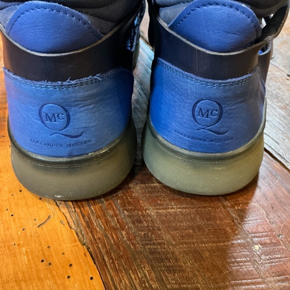 Rare Alexander McQueen x Puma MCQ Blue High Top Sneakers M 11 Designer Collab - Picture 6 of 16